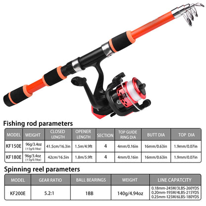 Tossing Casting Rods Fishing Wheel Fishing Rod Combination