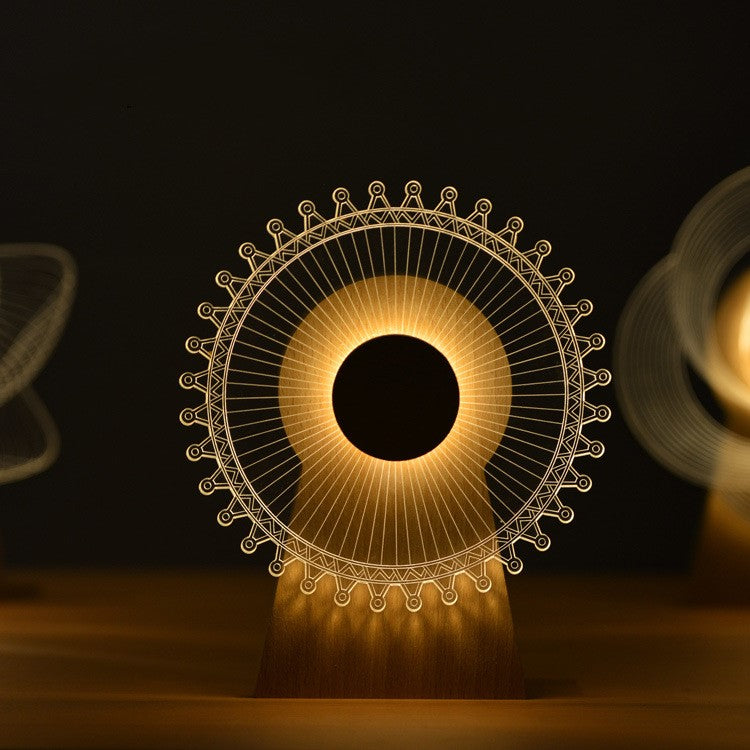 Windmill Rotating Music Box with LED Light