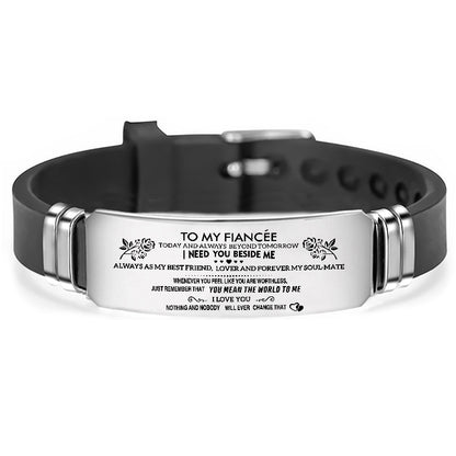 To My Son Daughter Mom Wife Girlfriend Bracelet Wristband