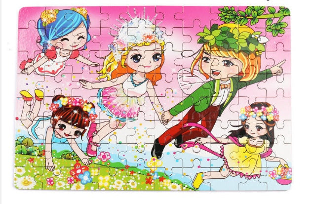 80-Piece Wooden Animal Puzzle - Educational Toy for Kids