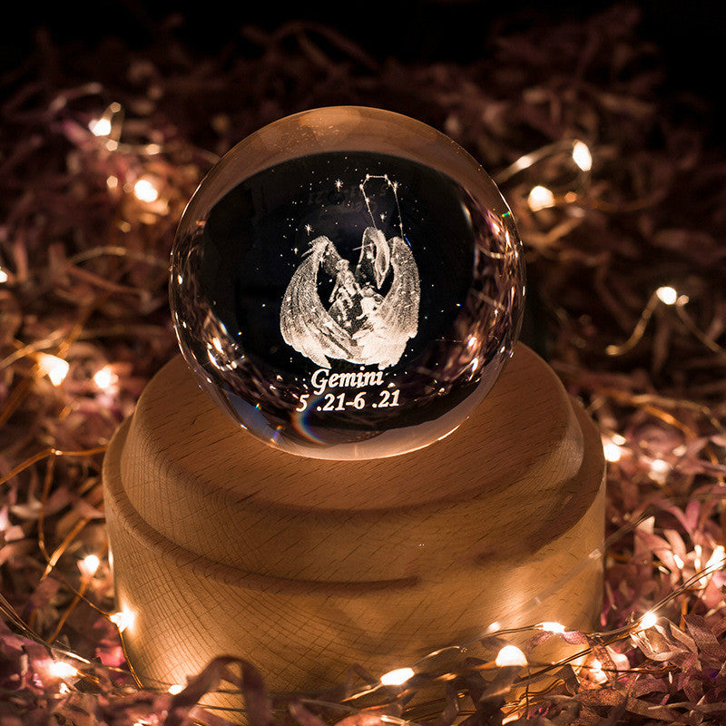 Constellation Crystal Ball Music Box - Zodiac Themed Gift