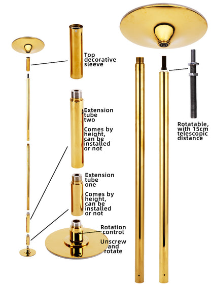 Demountable Home Pole Dance Training Pole – Adjustable Floor-to-Ceiling