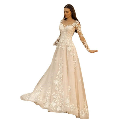 Long Sleeve Mori Style Wedding Dress