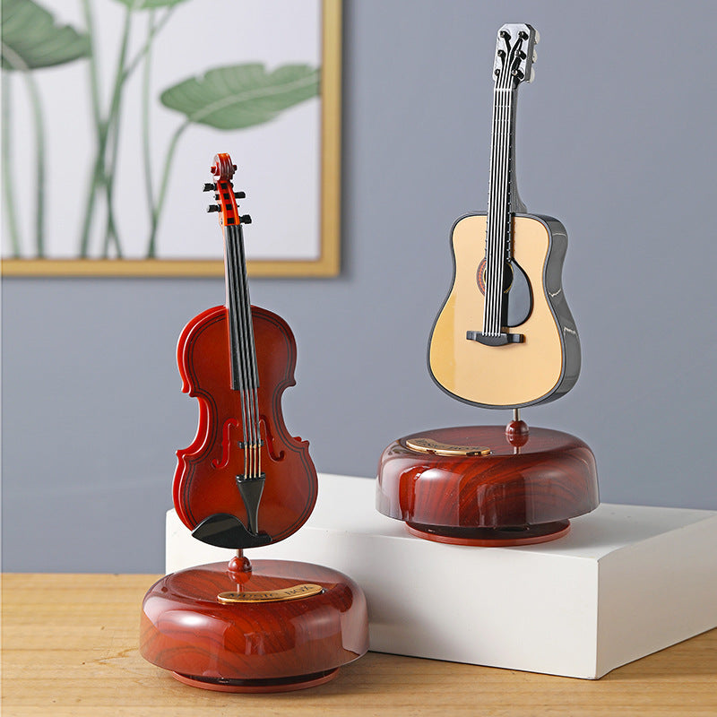 Violin Rotating Music Box - Elegant Musical Gift