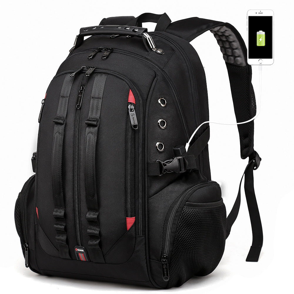 Middle School Backpack – Waterproof Oxford Cloth with USB Charging Port