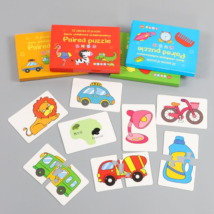 Cartoon Educational Matching Puzzle for Kids Ages 4–6