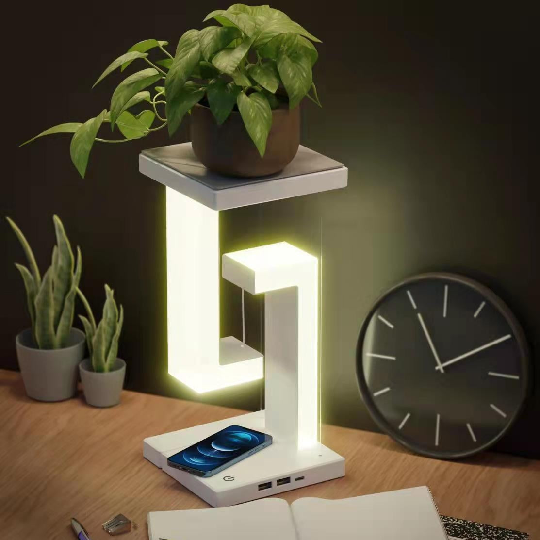 Wireless Charging Suspension Table Lamp - Floating Balance Lamp for Bedroom