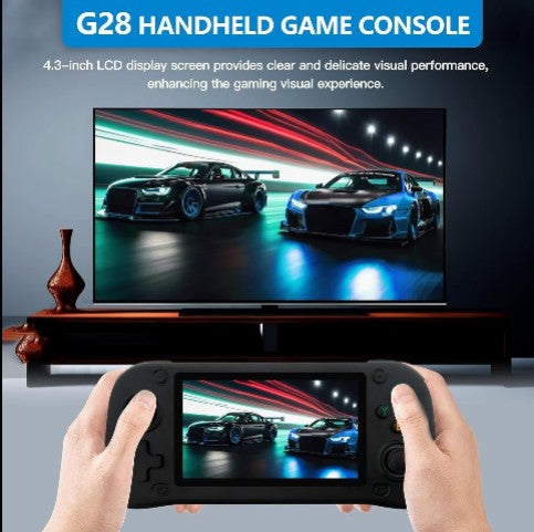 G28 Handheld Retro Gaming Console – 64GB, PSP/PS1/N64, 4.3" HD Screen