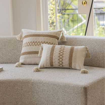 Jacquard Cushion Cover for Couch or Bed – Textured Woven Design