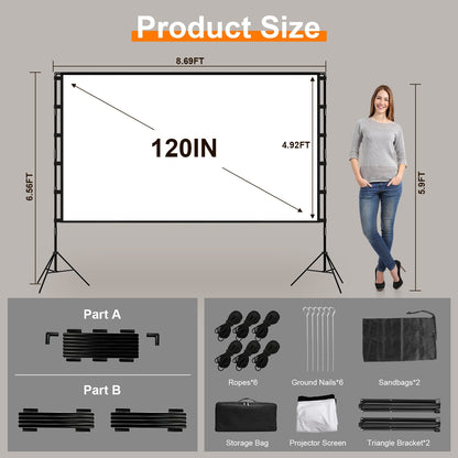 Projector Screen With Stand