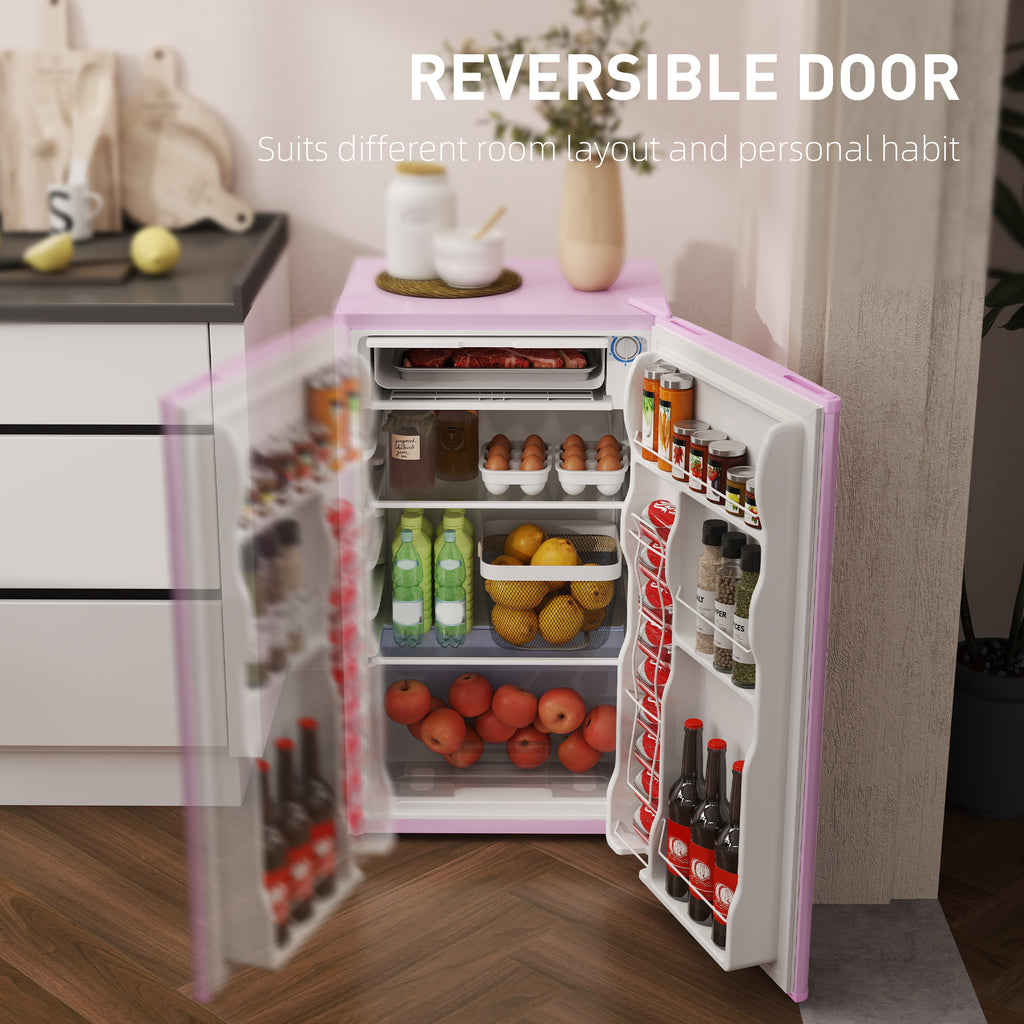 3.2 Cu.Ft Mini Fridge with Freezer - Compact Refrigerator - Pink