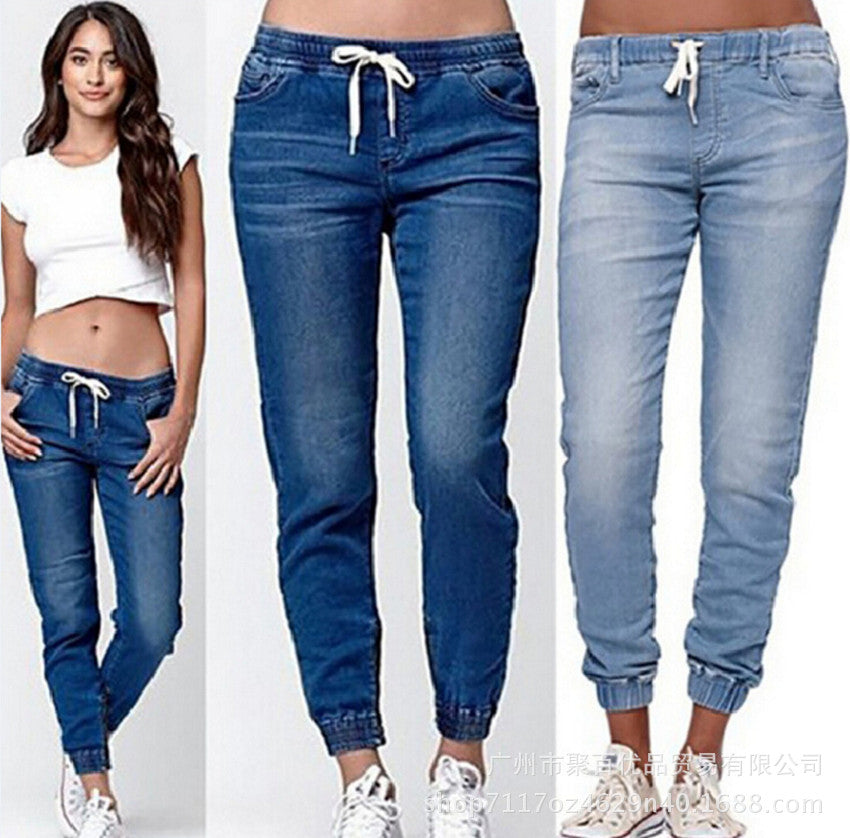 Women's High Waist Skinny Jeans – Washed Distressed Pencil Pants