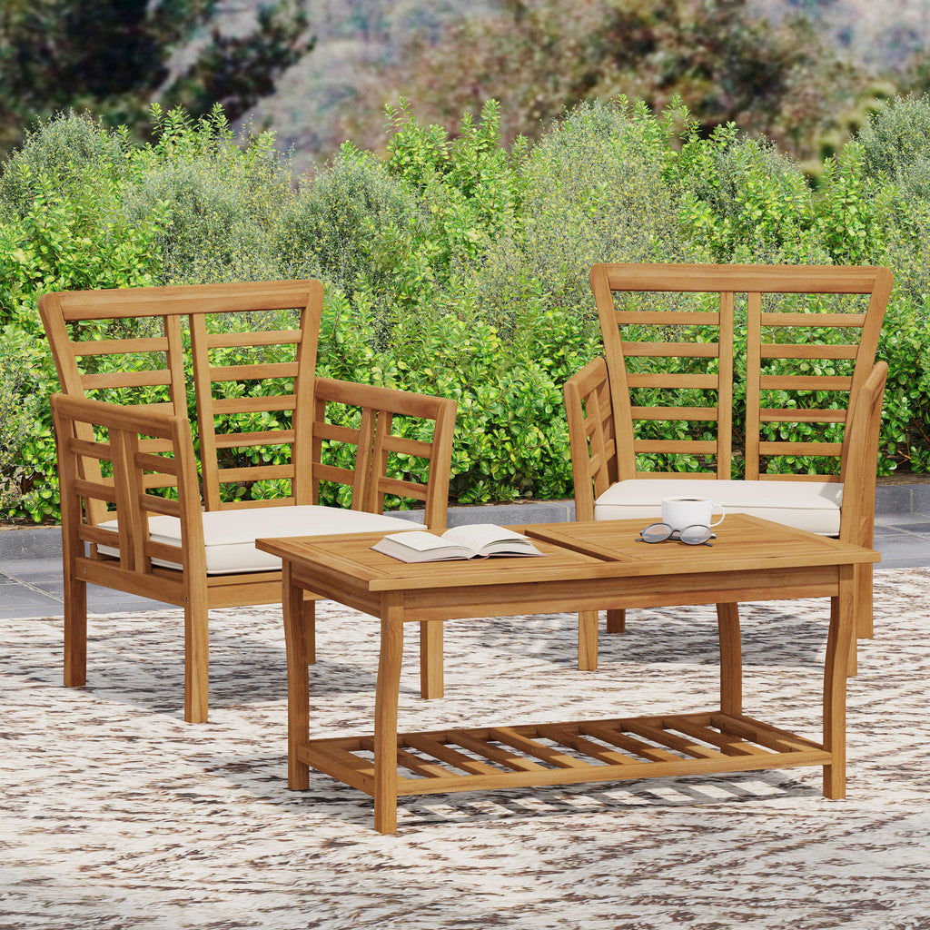CAYDON 2 CLUB CHAIRS   TABLE