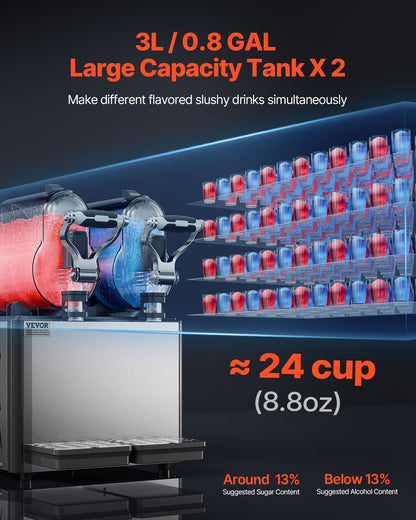 Slush Beverage Dispenser with Temperature Retention