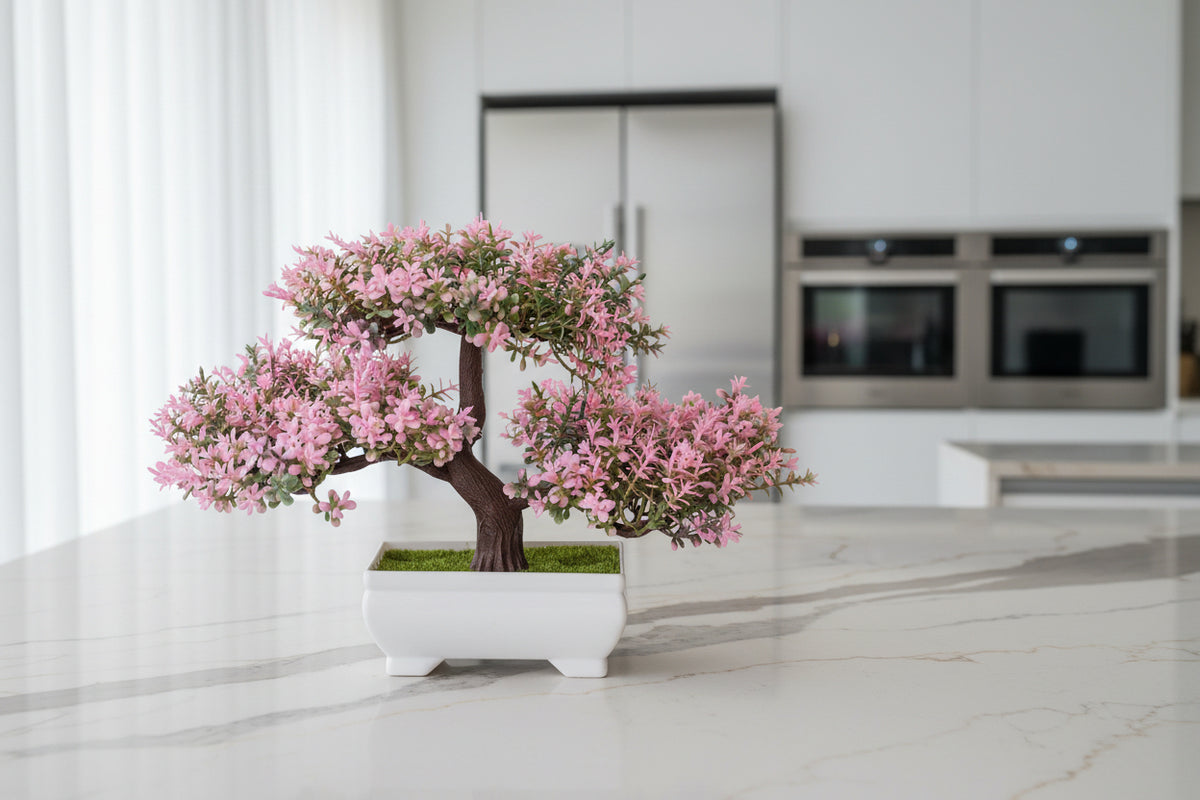 Artificial Bonsai Potted Plant – Realistic Faux Bonsai Tree for Home & Office Decor