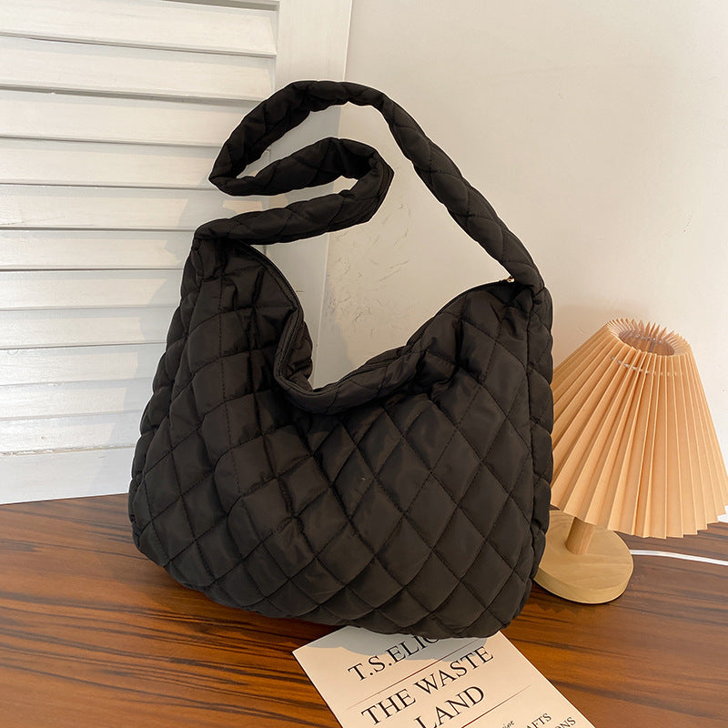 Women's Large Nylon Tote Shoulder Bag – Soft Shell Everyday Shopper