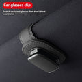 Leather Car Sunglasses Holder - Visor Clip Eyeglasses Storage Organizer
