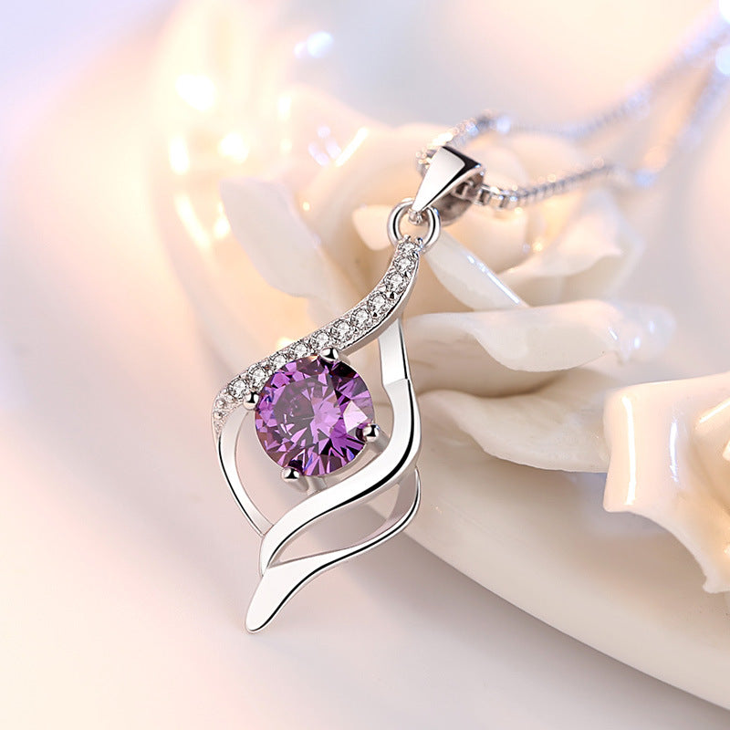 Romantic Love Necklace - 925 Sterling Silver Heart Pendant for Women