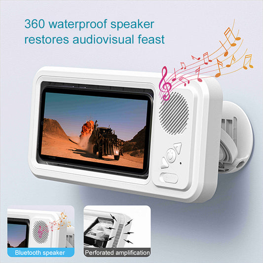 Waterproof Bluetooth Speaker with Phone Mount & Touch Screen