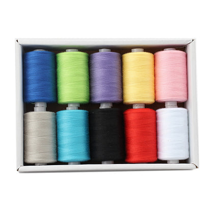 Polyester Sewing Thread Set – 10 Rolls, 1000 Yards Each