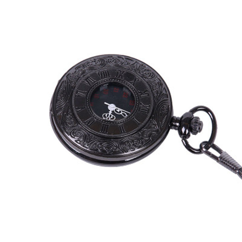 Roman Numeral Lace Pocket Watch – Vintage Quartz Chain Watch
