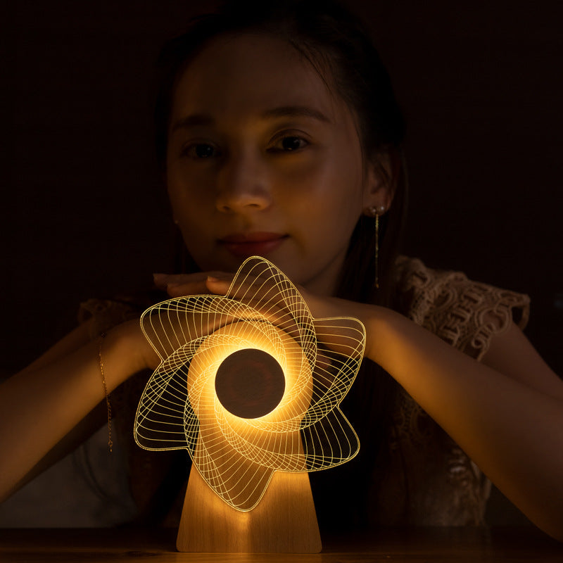 Windmill Rotating Music Box with LED Light