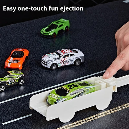 Die-Cast Construction Vehicle Playset with Storage Truck.
