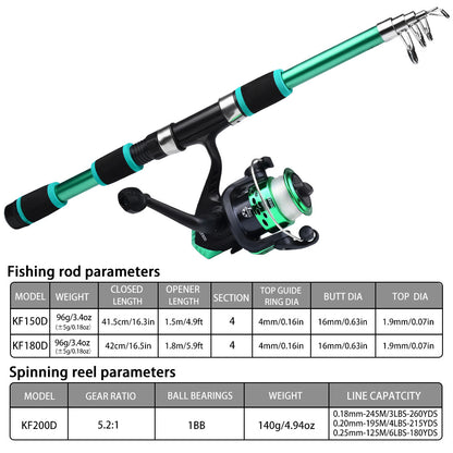 Tossing Casting Rods Fishing Wheel Fishing Rod Combination