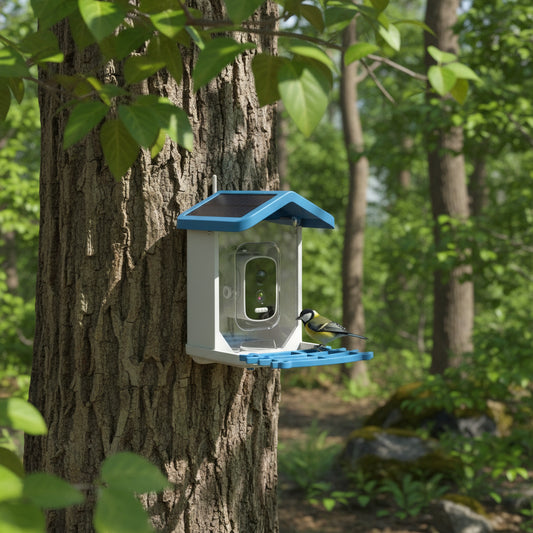 Smart Bird Feeder with Camera – 2K HD Solar Powered Birdhouse with AI Bird ID