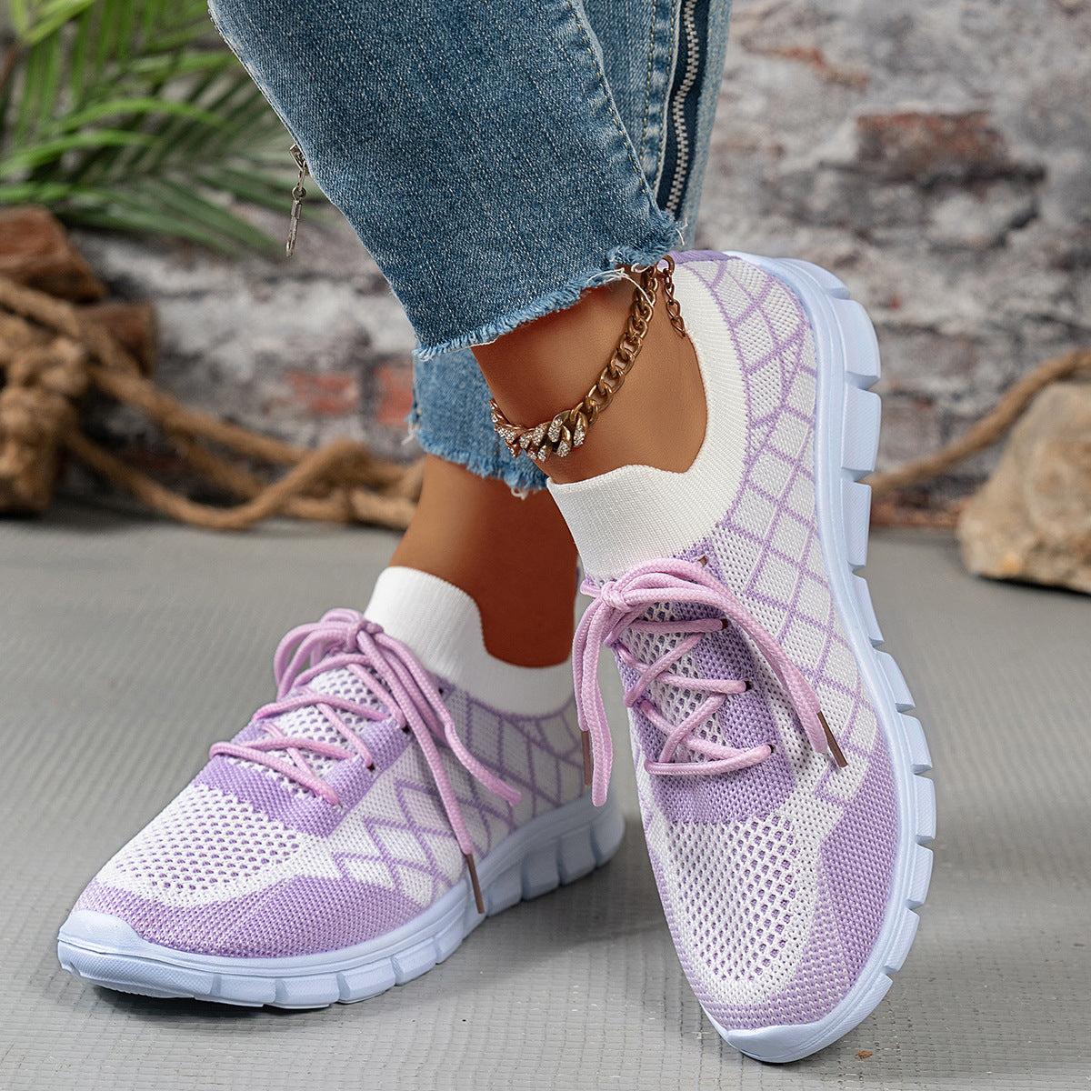 Breathable Mesh Sneakers – Women's Lightweight Casual Walking Shoes