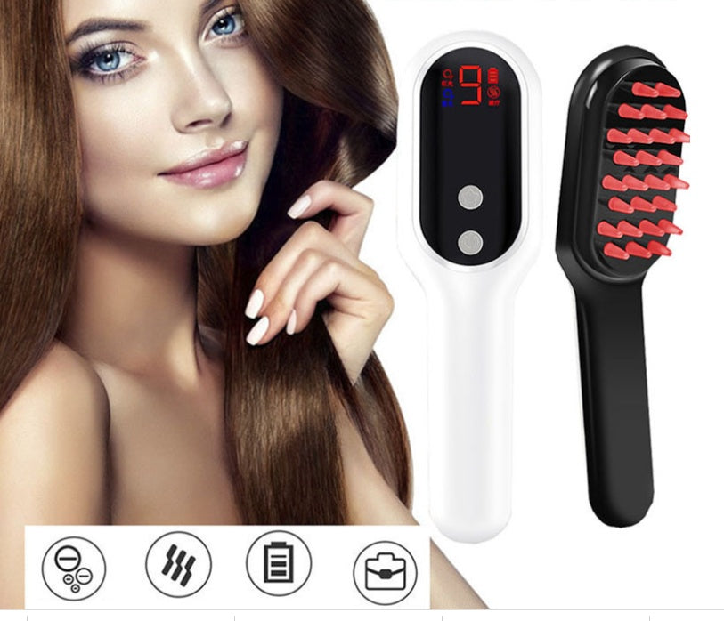 Electric Scalp Massager & Hair Growth Comb – Red & Blue Light Therapy