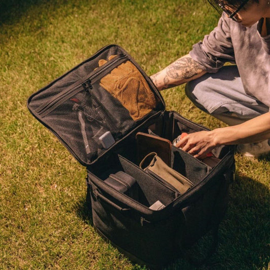 Camping Storage Bag - Foldable Waterproof Organizer with Dry/Wet Separation, 36-55L Capacity