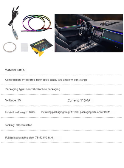 Car Atmosphere LED Light Bar - Hidden Interior Ambient Lighting