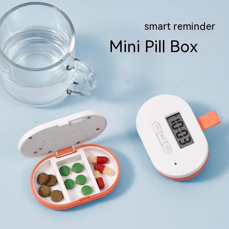 Portable Electronic Pillbox with Intelligent Timing Reminder