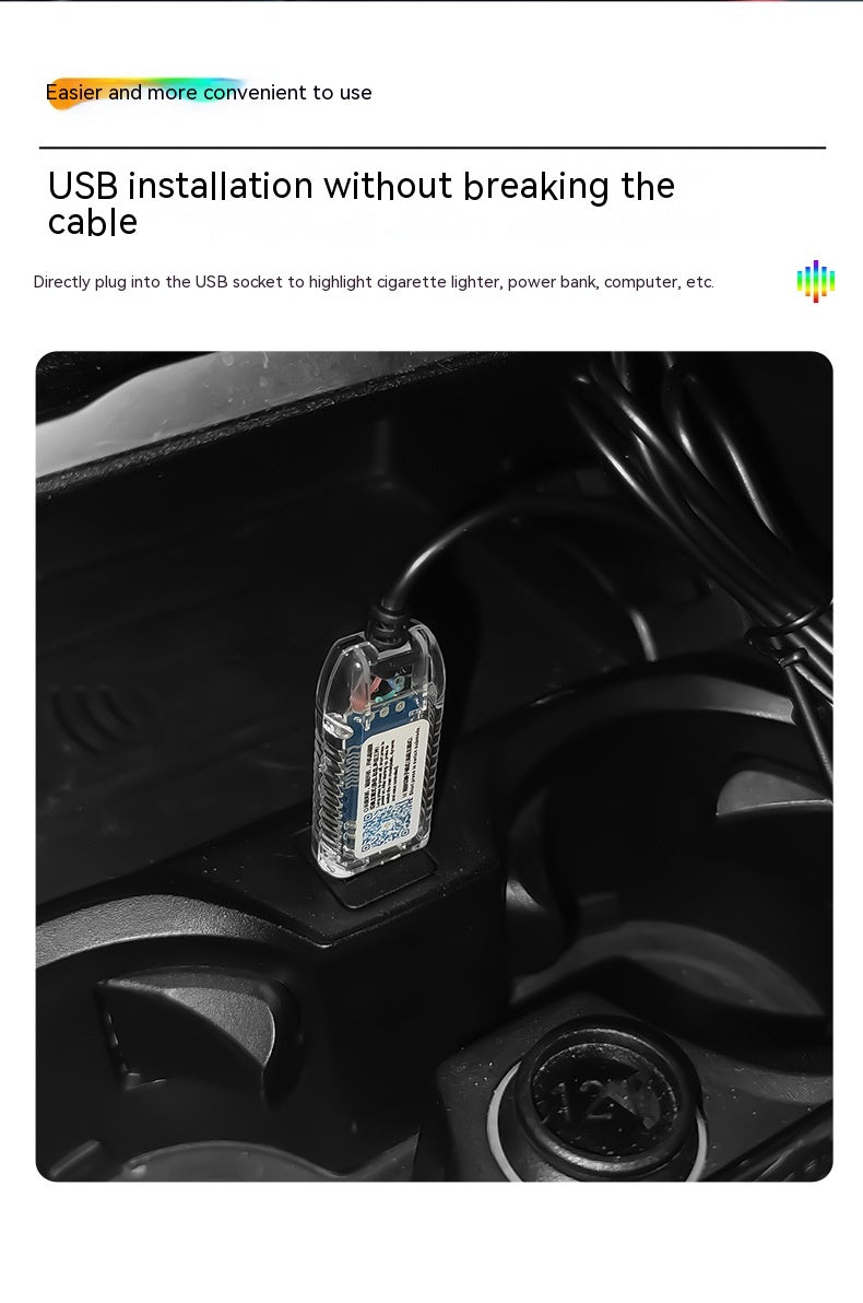 Car Atmosphere LED Light Bar - Hidden Interior Ambient Lighting