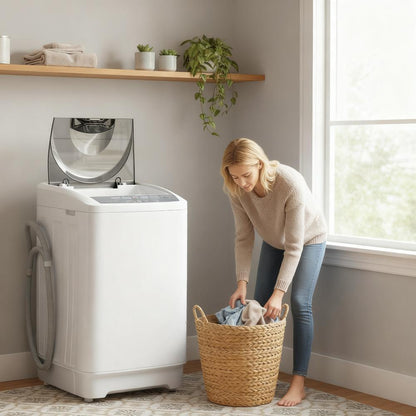 Compact Portable Washing Machine (1.3 cu.ft, 9.9 lbs Capacity)