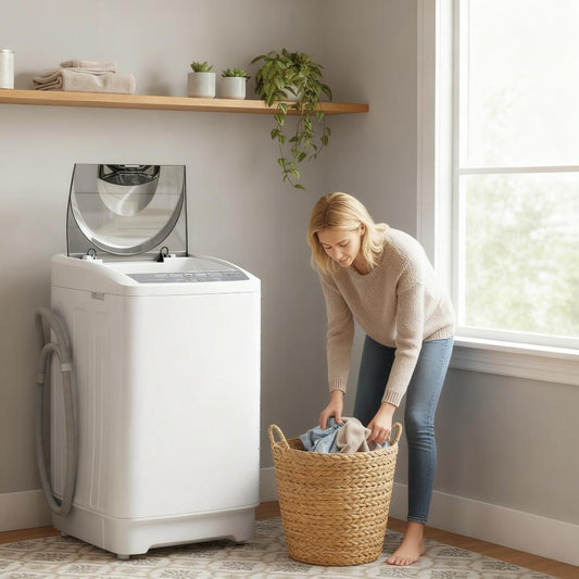 Compact Portable Washing Machine (1.3 cu.ft, 9.9 lbs Capacity)