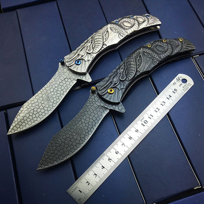 Compact Folding Pocket Knife - Stainless Steel Multi-Purpose Camping & Utility Knife