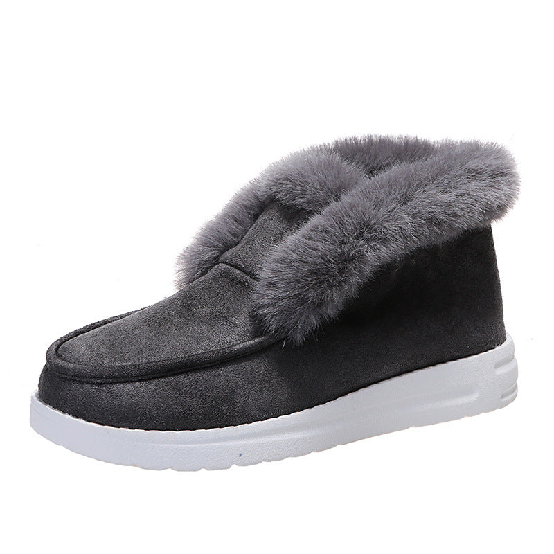Women’s Plush Fur Ankle Boots – Soft & Warm Winter Footwear