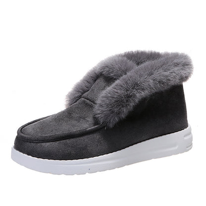 Women’s Plush Fur Ankle Boots – Soft & Warm Winter Footwear
