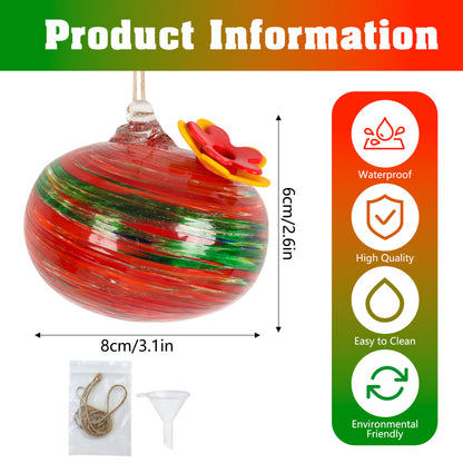 Handcrafted Glass Bird Feeder – Decorative Outdoor Garden Feeder