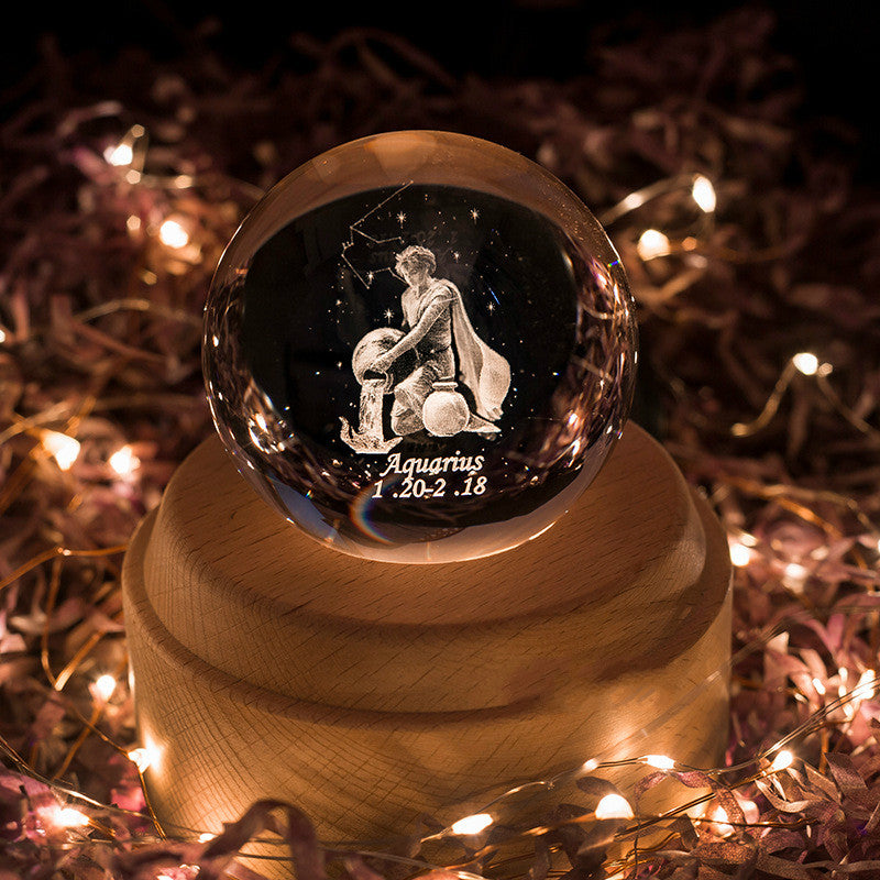 Constellation Crystal Ball Music Box - Zodiac Themed Gift
