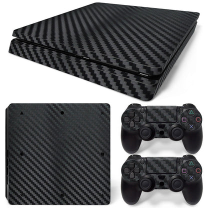PS4 Slim Console Skin - Carbon Fiber Vinyl Decal Sticker