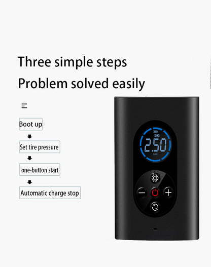 Smart Wireless Tire Inflator - Portable Rechargeable Air Pump for Cars, Bikes & Emergencies