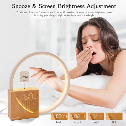 Bedside Touch Lamp with Natural Sounds and Alarm Clock