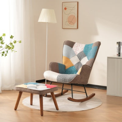 Rocking Lounge Chair with Footrest