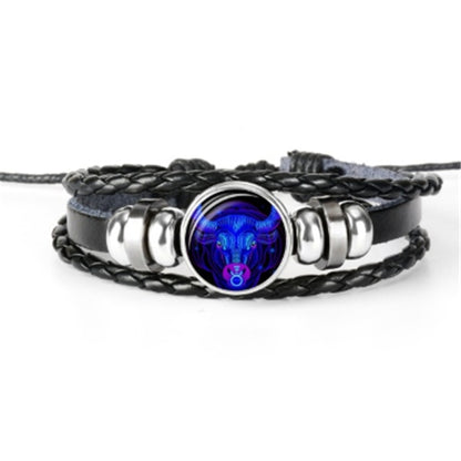 Zodiac Constellation Bracelet - Luminous Glow in the Dark Braided Bracelet for Men, Women & Kids