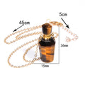 Natural White Crystal Perfume Bottle - Essential Oil Aromatherapy Pendant Necklace
