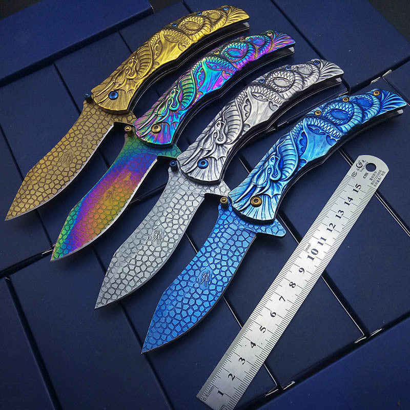Compact Folding Pocket Knife - Stainless Steel Multi-Purpose Camping & Utility Knife
