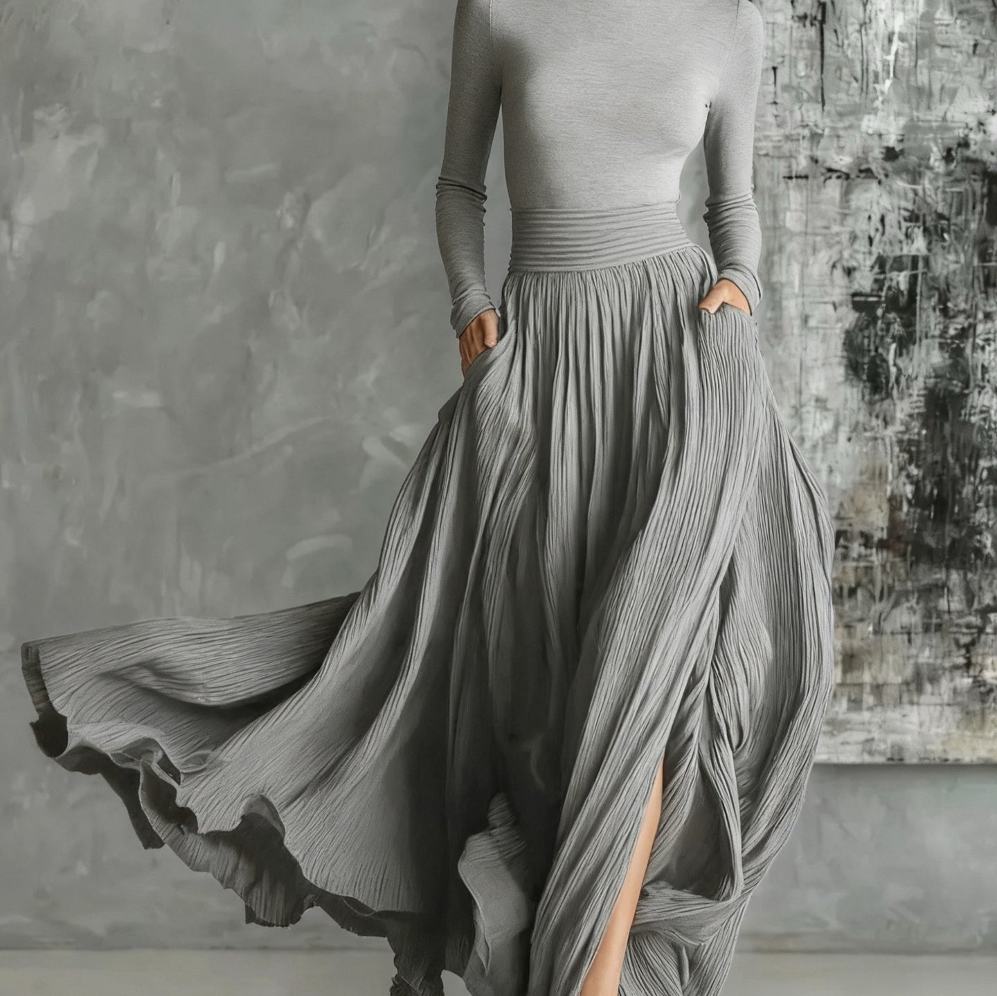 Vintage-Inspired Midi Dress – Tailored Slim Fit for Women